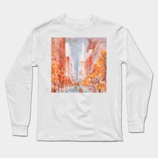 Snowfall In New York City Long Sleeve T-Shirt